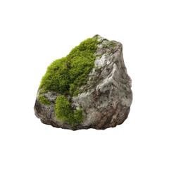 Moss-covered rock, isolated