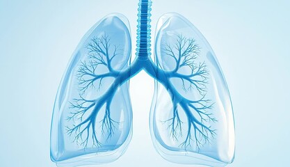 Glass lungs illustration fragile respiratory health with intricate cracks indicating disease. Medical artwork delicate airways, organ damage, ideal for concepts of lung care, asthma, chronic
