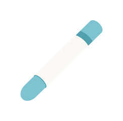 Chalk piece cartoon. Crayon flat graphic style icon, illustration concept, perfect for educational materials and creative projects.