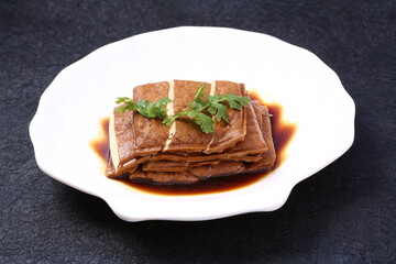 Chinese food, Cantonese food, marinated dried tofu