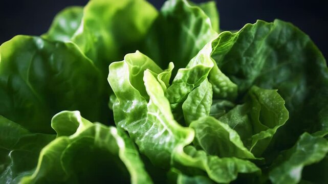 Fresh green lettuce being washed under running water