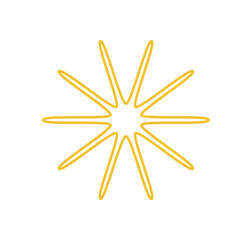 Bold star icon symbolizes a modern shape. Abstract element reflects brutalism and y2k aesthetics. Minimal style, contemporary symbol, suitable for various creative projects.