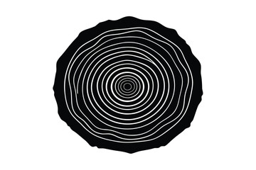 cross section of tree rings   vector icon silhouet