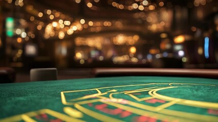 Roulette table awaiting players in luxurious casino setting