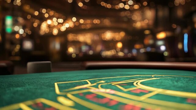 Roulette table awaiting players in luxurious casino setting