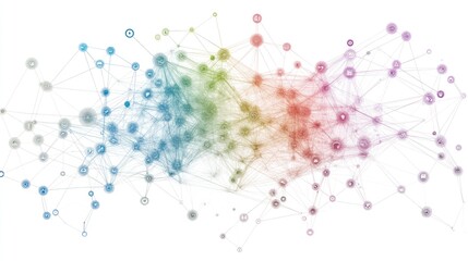 Abstract network graphic with interconnected nodes