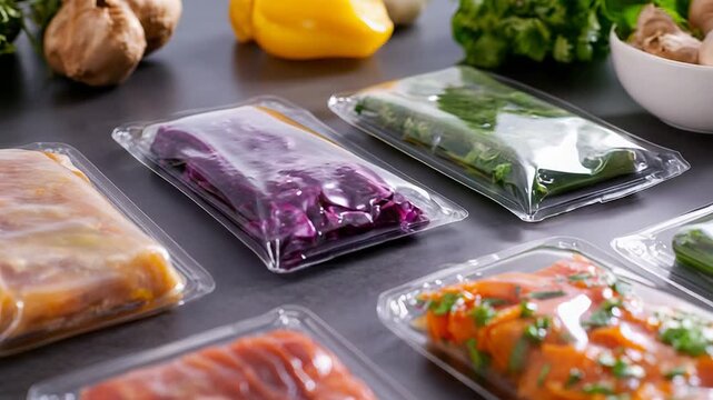 Vacuum packed food products preserving freshness and flavor