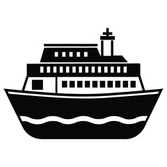 Obraz premium ferry vector icon