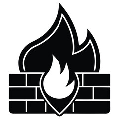 firewall vector icon