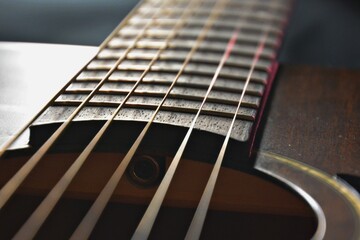 acoustic guitar close up