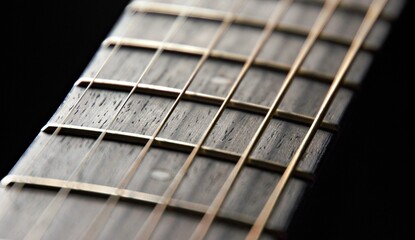 acoustic guitar isolated on white