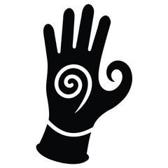 Obraz premium haunted swirl glove vector icon
