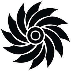 Fototapeta premium mystic swirl flower vector icon