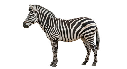 Isolated Zebra Standing
