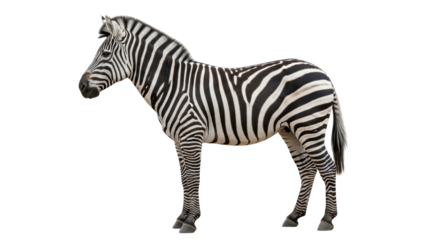 Isolated Zebra Standing