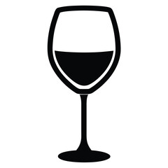 wine glass vector icon