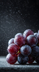 Purple grapes with misty sparkle effect v3