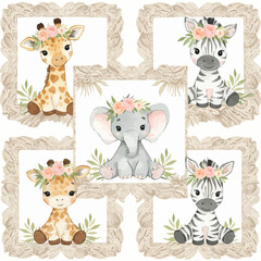 Obraz premium set of animals