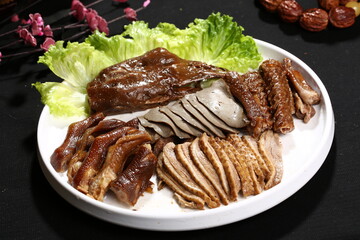 Chinese cuisine, Cantonese cuisine, braised goose platter