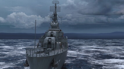 艦艇　3DCGレンダリング © tsuneomp