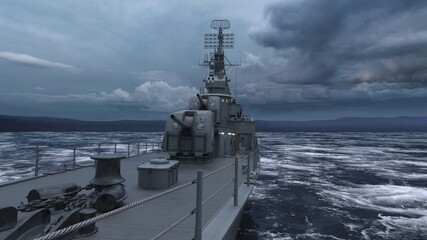 艦艇　3DCGレンダリング © tsuneomp