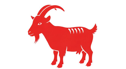 Isolated Red Goat