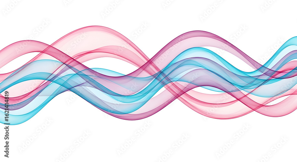 Poster abstract wave background flowing design in pink blue. modern art background for creative projects an