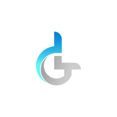 letter initial LG monogram logo blue grey color