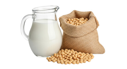 Isolated soy milk with soybeans