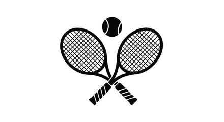 Tennis Rackets and Ball Icon