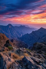 Mountain sunset vista