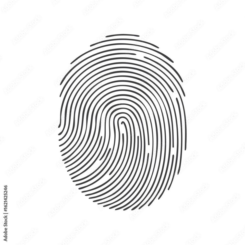 Poster abstract human fingerprint pattern representing personal identity and security access
