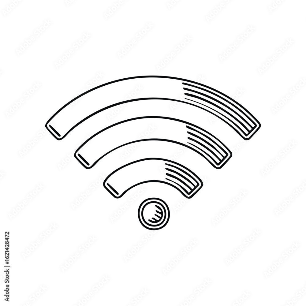Poster full wifi signal strength indicator icon for wireless internet connection vector illustration