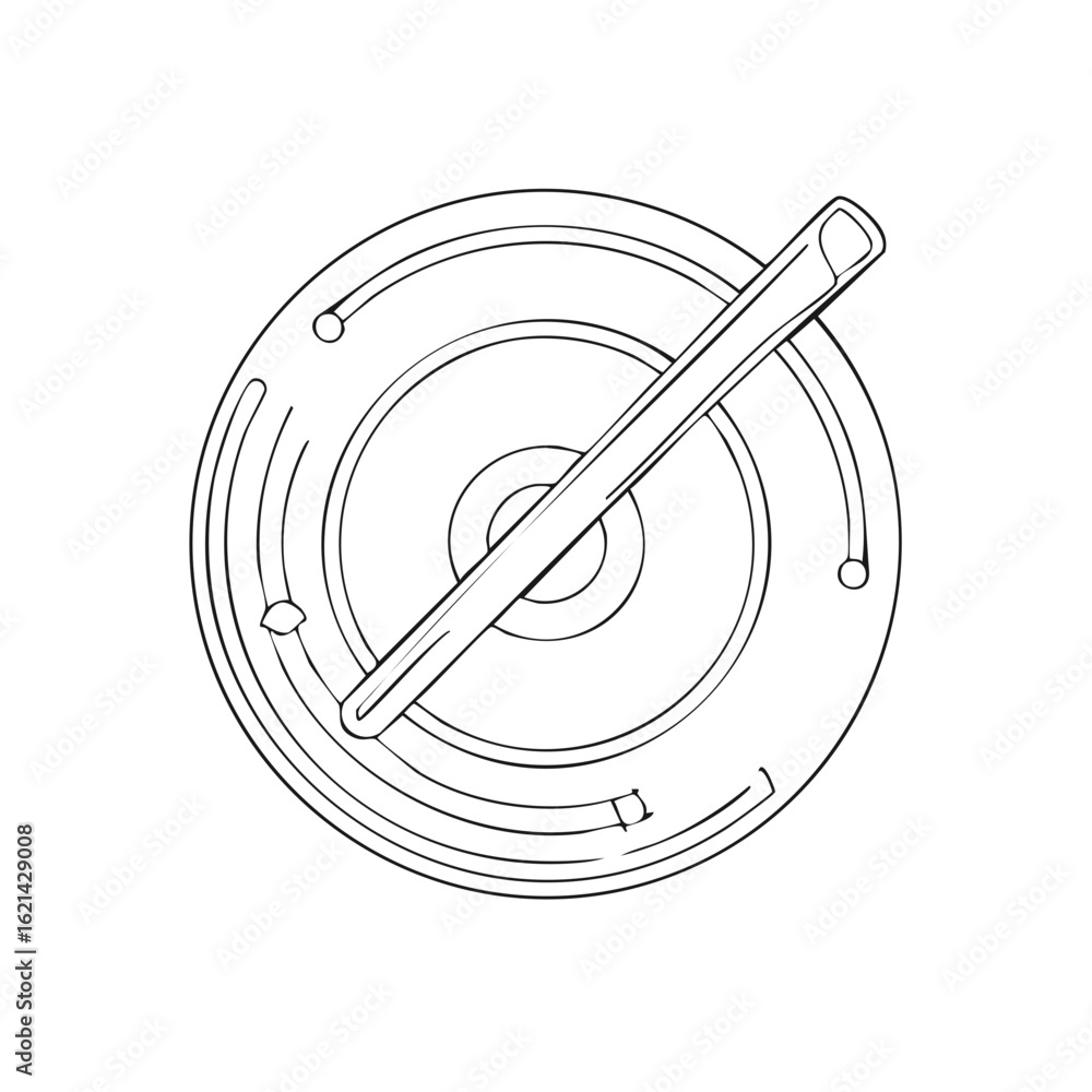 Poster Circular Navigation Tool Sketch: Linear Handheld Pointer Device for Precise Control or Measurement