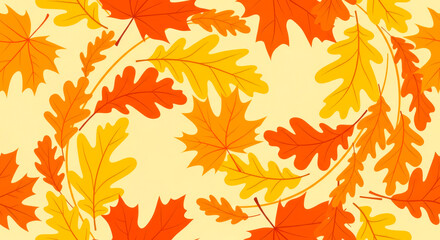 whimsical swirl of autumn leaves: a vibrant vector illustration isolated on transparent background
