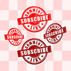 set of stamps for subscribe