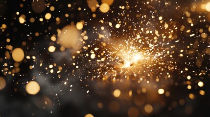 Gold sparkler explosion abstract background