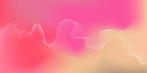 Bright Watercolor Sunrise Pastel Design Picture. Color Flow Curve Vibrant Sunset Swirl Gradient Mesh. Pink Red Liquid Yellow Fluid Background.