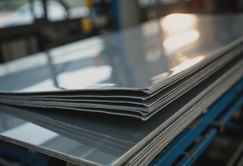 Hydraulic press stamping automotive body panels in a manufacturing facility