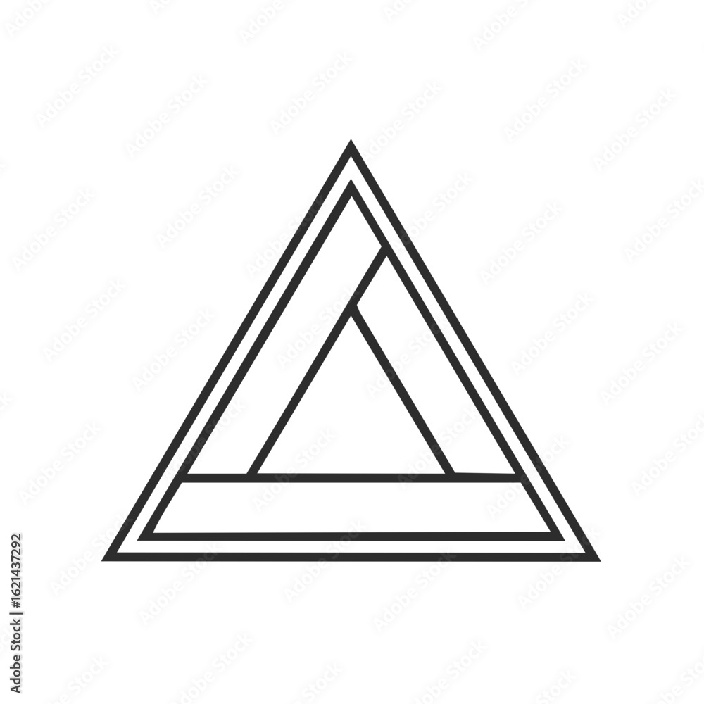 Poster abstract geometric triangle symbol intersecting lines modern design