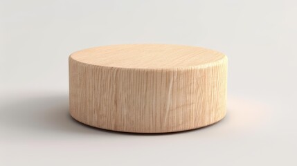 Showcase your products on this round wooden podium. Ideal for displays, adding an elegant touch to any presentation