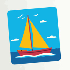 Ocean whispers to boat.eps