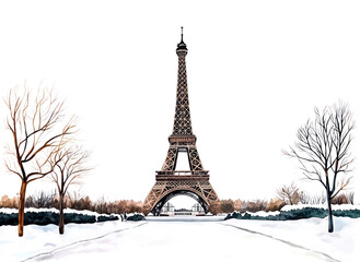 PNG Eiffel Tower tower illustration landmark.