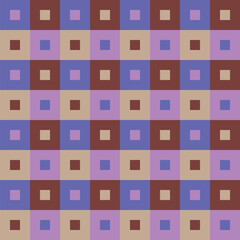 Pattern created from purple, violet, brown and taupe squares
