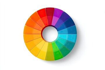 Colorful circle, color wheel, studio, graphic design background. Possible use education
