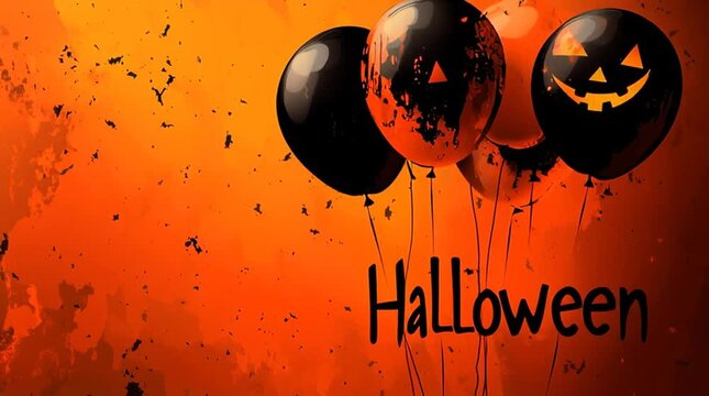 Halloween background with balloons