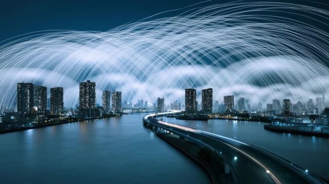 Data Flow in Technological Cities