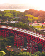 Golden Gate railway over the Pacific