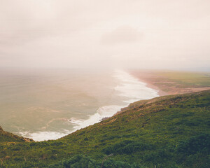 fog over the pacific sea