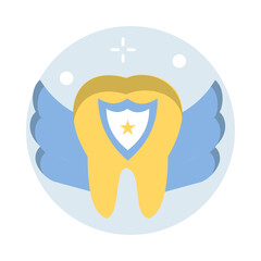 Enamel Defence Icon. Vector Design